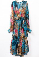 Vestido largo maxi floral con lazada (talla M) disponible en S y L bajo encargo